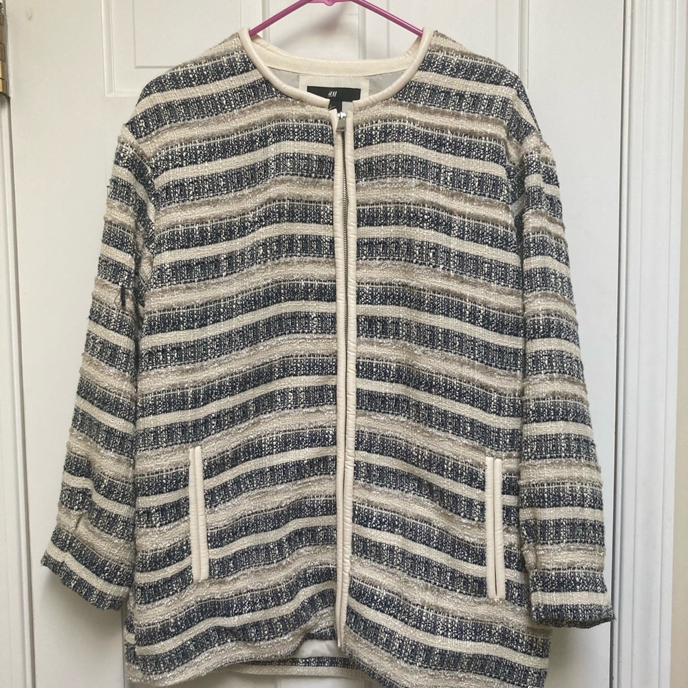 NWT H&M Tweed Blazer Jacket Size 12